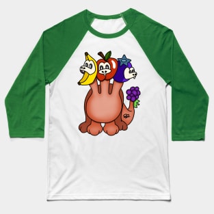 Fruit Dinosaur Baseball T-Shirt